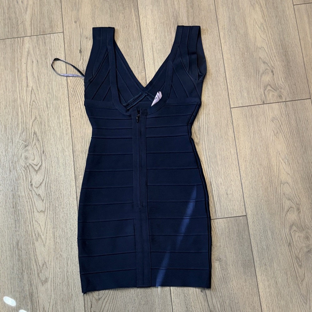 Herve Leger Navy Blue mini Dress - Picture 5 of 6
